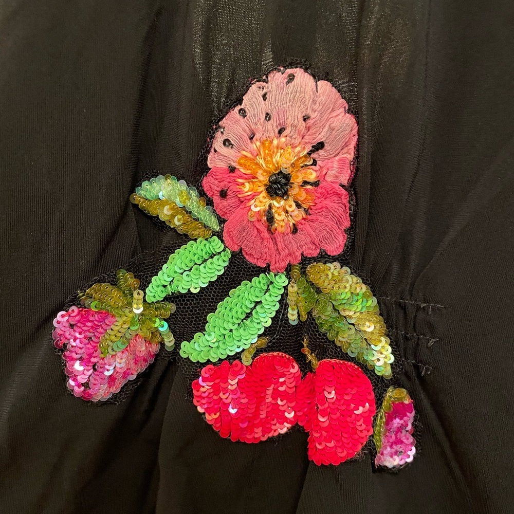 Vintage halter top with floral detail